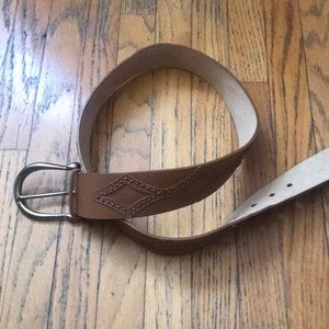 real leather brown michael kors large belt